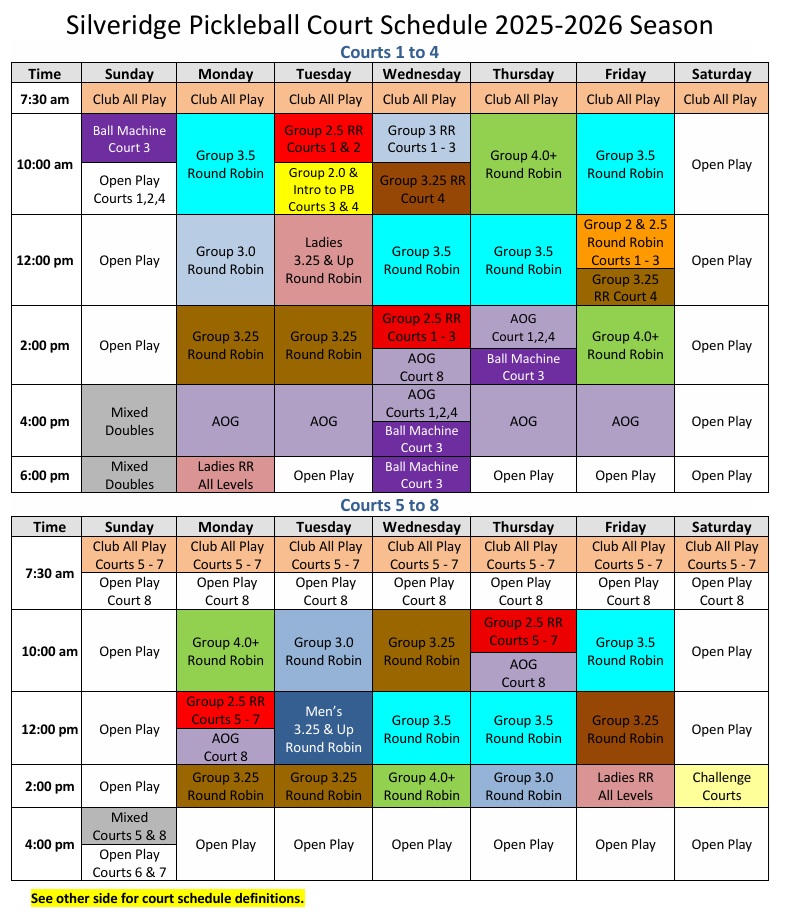 Court Schedule Jan 21 2026