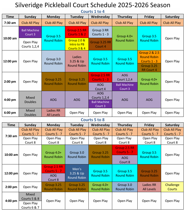 Court Schedule Jan 26 2026