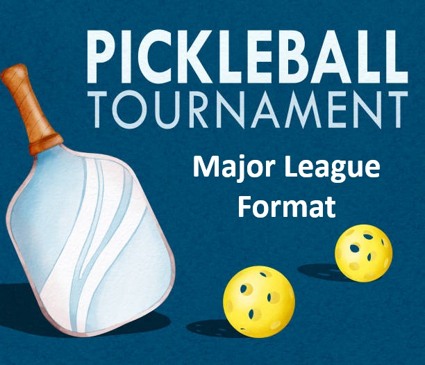 Poster with pickleball tournament racquets and balls. Sports club for activity. Graphic illustration