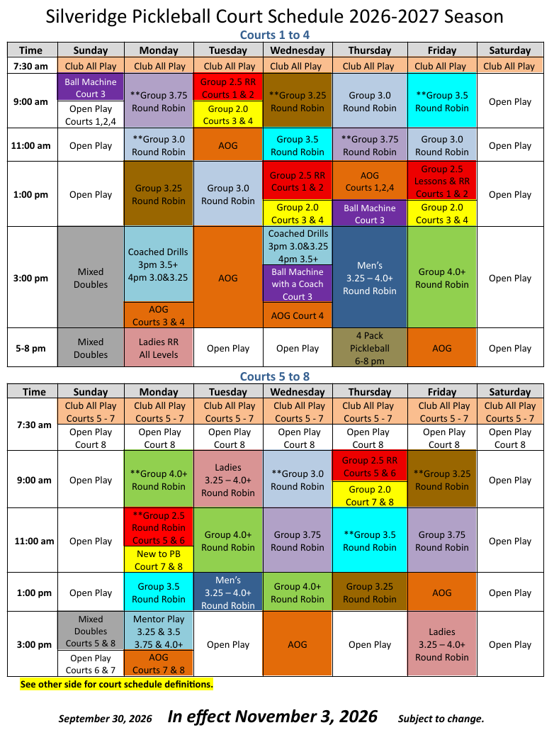 Court Schedule 2026 2027 Sept 30 2026